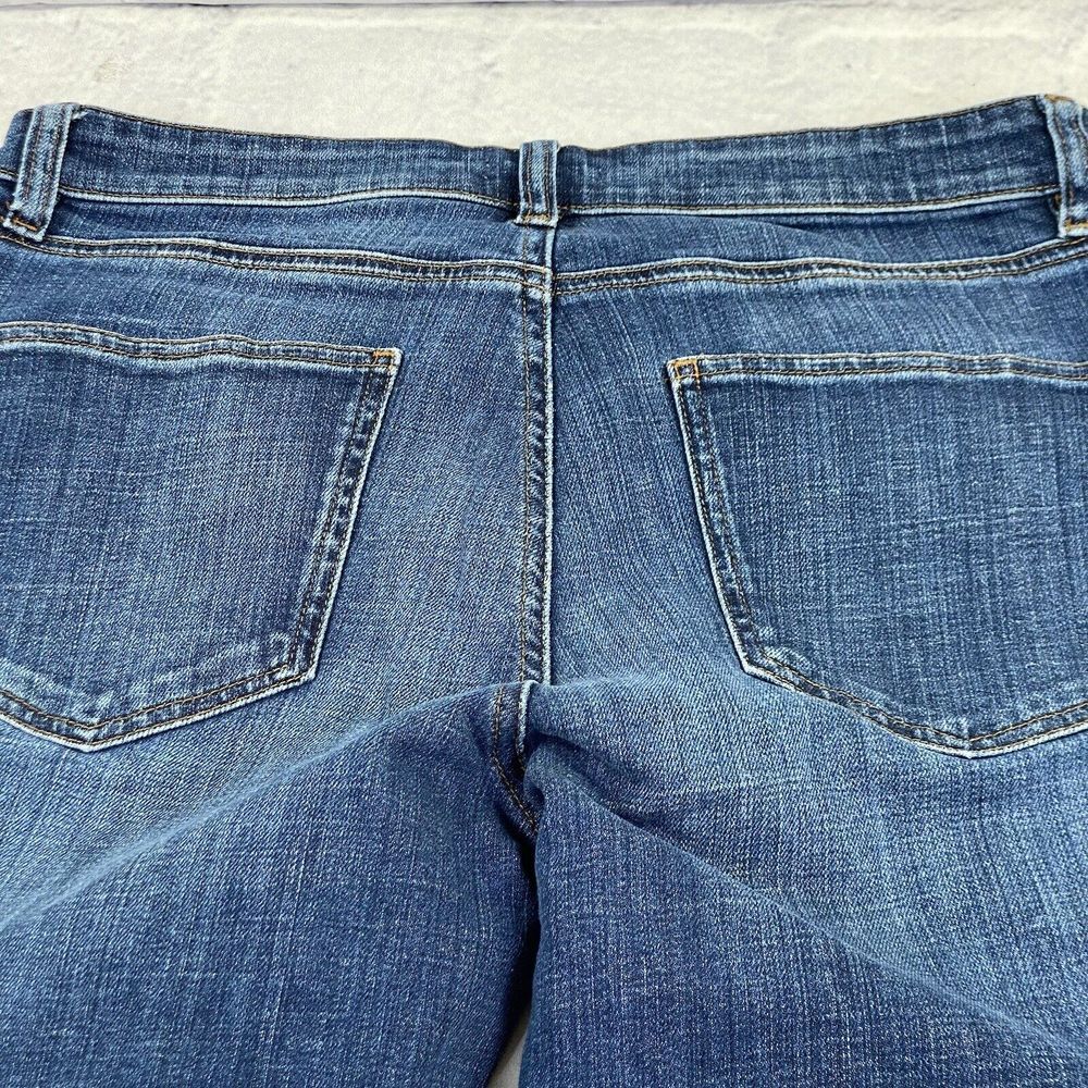 Eileen Fisher Womens Jeans Size 8 Organic Cotton Mid Rise Tapered Leg Med Blue - Picture 11 of 14